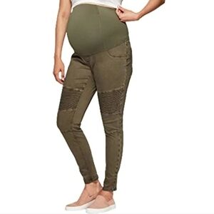 ⭐️40% Off⭐️ Isabel Maternity Olive Crossover Panel Utility Straight Jeggings